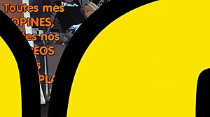 two french milfs flash then take bukkake orgy in public cinema with strangers