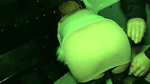 Deviante's blindfolded blonde milf endures rough doggystyle pounding