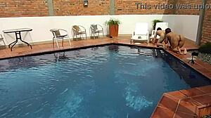 vacation fun turns wild with my step-nephew poolside