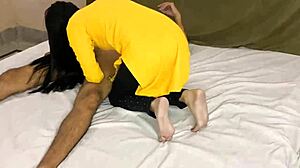 PUNJABI HOT STEPMOM RIDES FAMILY COCK WITH HINDI MOANS